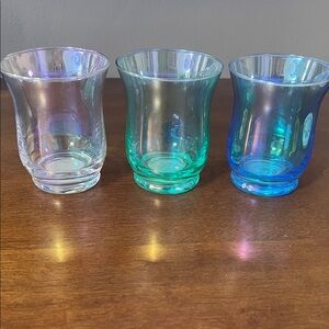 Iridescent Candle Holder Set of 3